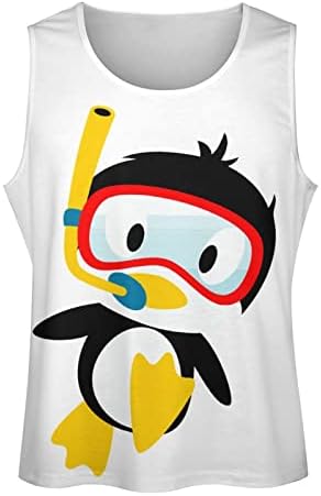 Мъжка Риза Dive Penguin1, Летни Спортни Тениски за Фитнес Без Ръкави
