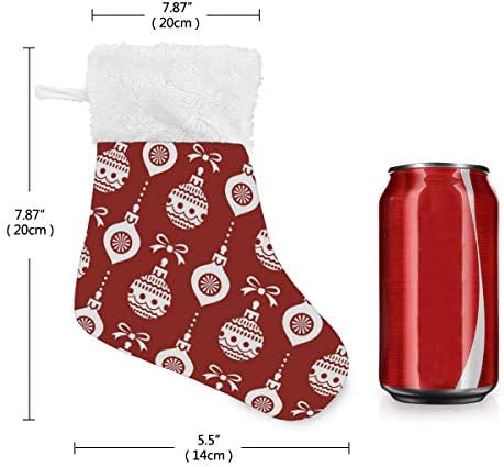 Коледни Чорапи ALAZA с Шарени Коледни Светлини, Класически Персонализирани Малки Декорации за Отглеждане за Семейни празници,