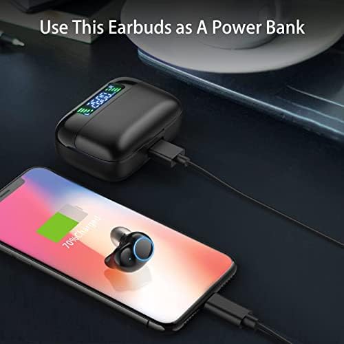 Безжични слушалки, Bluetooth, Време на възпроизвеждане на Bluetooth-слушалки 145 Часа, Истински Безжични Слушалки С шумопотискане, Bluetooth-Слушалки-втулки за Android и iOS, Водоустой