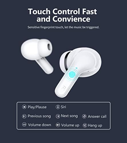 Безжични слушалки Nihoxase, Bluetooth Слушалки, Слушалки, Bluetooth 5.3, Време на възпроизвеждане 50 часа, Led