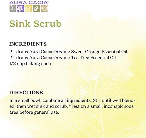 Aura Cacia Чисто Етерично масло от Сладък портокал | Сертифицирано Органично, тестван за чистота метод GC / MS | 7,4 ml (0,25 течни унции) | Citrus sinensis