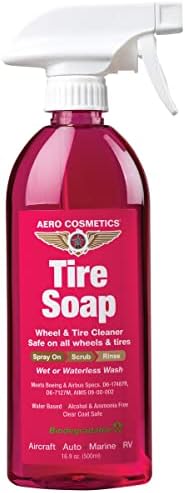 Сапун за гуми Aero Cosmetics и Обезмаслител За премахване на мръсотията от гуми, остатъци от масла и много Други 16 унции