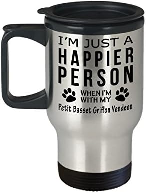 Кафеена Чаша За Любителите на кучета В Пътуване - Щастлив Човек С Вандейским басет гриффоном - Подаръци За спасението