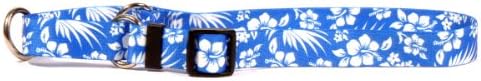 Нашийник за кучета с жълт дизайн за кучета Aloha Blue Martingale е Подходящ за врата от 9 до 12 инча X-Small/3/4