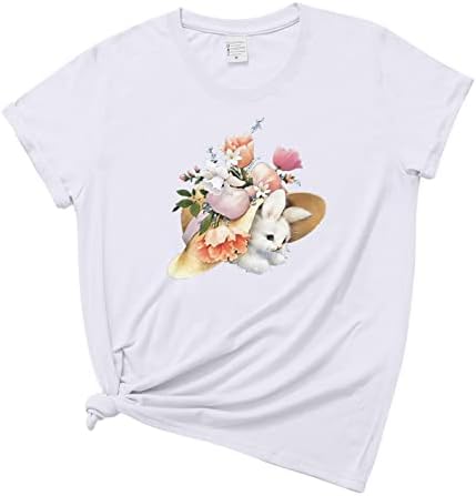 Работна Тениска с Къс Ръкав за Жени, Пролет, с по-Големи Размери, Стилен Стрейчевые Блузи с Принтом, Памук Свободно Намаляване на