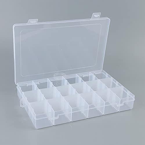 36 Мрежи Прозрачен Пластмасов Органайзер Кутия Контейнер За Съхранение на Ковчег За Бижута С Регулируеми Разделители