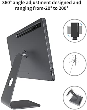 Магнитна поставка LULULOOK за Samsung Galaxy Tab S8 Ultra (2022), висококачествен плаващ тенис на притежателя, въртящи се на
