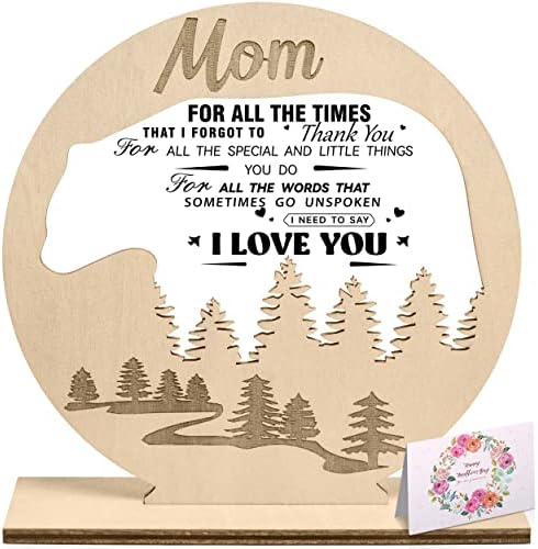 Подарък за майка, Подарък за Деня на Майката, Wooden Акрилни Мечката, плака за мама, Подарък за спомен-Закон от дъщеря