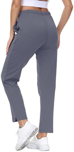 Скъсяване на панталони COZZIPLUS за жени с джобове-Женски бързо съхнещи Спортни панталони-капри За йога на експозиции-Дамски
