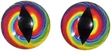 20 мм Стъклени Очи Пъстра Вратовръзка-Боя Дракон или Котешки Очи за Фантазийных Скулптури Таксидермии или Производство