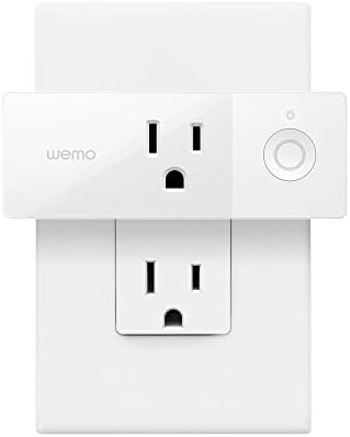 Smart plug Wemo Mini е съвместим с Alexa, Google Assistant и Apple HomeKit, 5 бр. (certified възстановени)