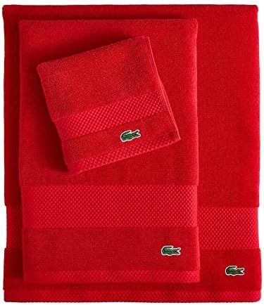 Памучни кърпи за ръце Lacoste Heritage Supima, Светло розово, 16 x 30