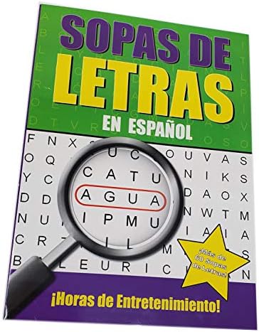 Книга за търсене на испански думи в 2-те опаковки - голяма, от 80 страници в удобен за разглеждане формат търсене и