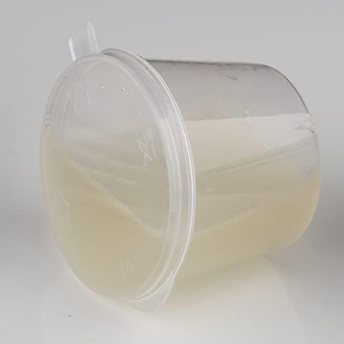 WARMBUY Пластмасови чаши за Еднократна употреба в 1 унция с прикрепена Капаци за Сосове, Бензиностанции превръзки,