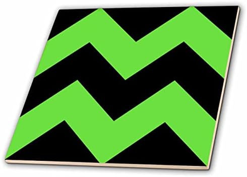 Триизмерно изображение на огромен зелен лайм върху черни съвременни шевронных плочки (ct_357975_7)