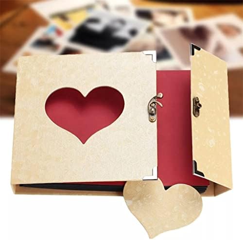 N/A 10-инчов поставяне на Самозалепващи Черни страници за Лоялни клиенти с надпис Love Heart Книга на Паметта Фото Ретро албум