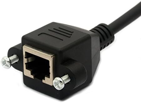 Удлинительный Ethernet кабел RJ-45 Cat 5E/Cat 5 6 от мъжа към Жената с Экранированным Винтовым на стена За да се свържете към Интернет LAN (0,3 М)