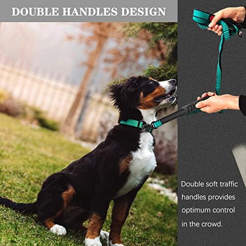 Каишка за кучета DOGCOME Hands Free с Амортизирующим Бънджи, Светлоотразителен каишка и дръжка за Управление на трафика
