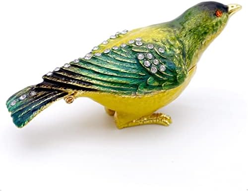 Кутии за бижута JWT Astyle Luxury Tanager Bird Trinket На панти.Колекционерски Фигурки на птици В Кутия за подаръци за спомен за дома.Колие, Пръстен, Обици-Организатор.