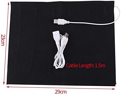 5 В USB Електрически Текстилен Нагревател Мат Нагревателен Елемент за Дрехи Седалка Легло За Домашни Любимци Топло 35-50 Мат