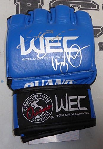 Скот Йоргенсен и Юрайя Фабер Подписан Официален Бойцовские ръкавици WEC PSA/DNA COA UFC - Ръкавици UFC с автограф