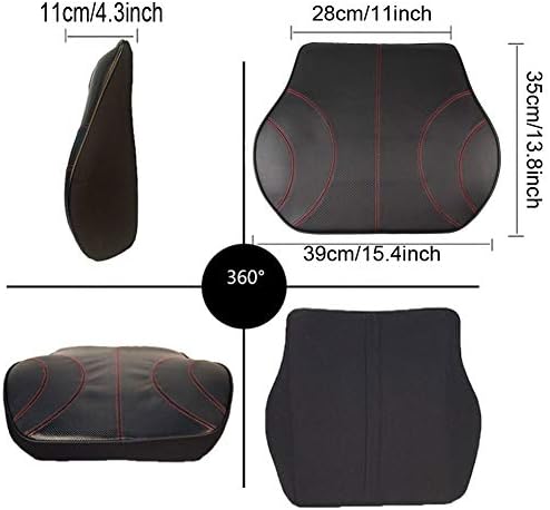 Лумбална възглавница HomDSim от мека изкуствена кожа, въздушна Възглавница за подкрепа на долната част на гърба Автомобилни седалки с мека пяна с памет ефект, Удобна и