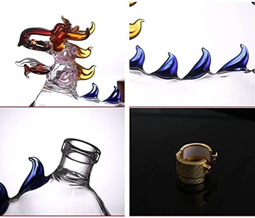 Гарафа за уиски Гарафа за уиски -Аератор за винени бутилки във формата на животни, от стъкло, Ръчно изработени,