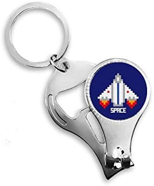 Космически Кораб Излита С Вселената Пикселова Ножица За Нокти Халка Ключодържател Отварачка За Бутилки Машина За Рязане