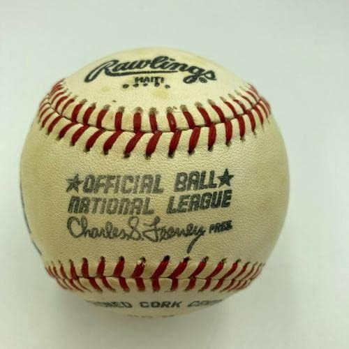 1970-те Уили Мейс подписа Договор с Националната Бейзболна лига, Подписан от съпругата Си - Бейзболни топки С Автографи
