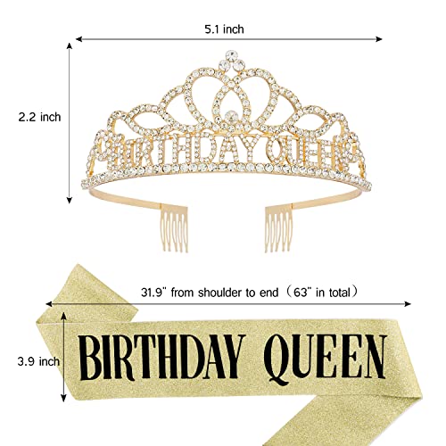 Chanaco Короната на Рожден Ден, Колан за рожден Ден за жените, Crown за рожден Ден за жените, Crown за Именинницы, Колан Кралица на Рожден Ден, Златен Колан за рожден Ден и Диа?
