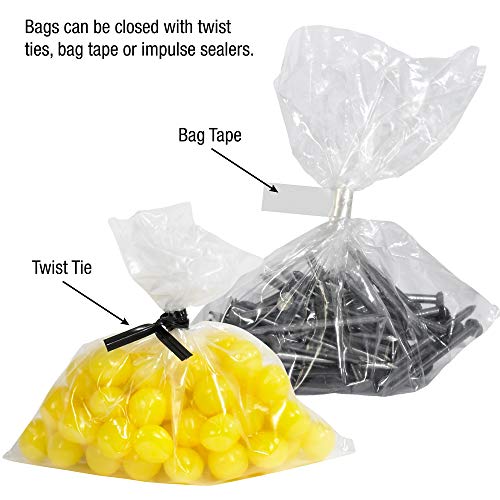 Найлонова торбичка Гай 18 x 42, 3 Mils (250 / Калъф) Плоски Открити Найлонови торбички от прозрачна пластмаса