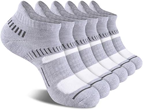 Мъжки чорапи на Щиколотках COOPLUS, Спортни, С мека и Дишаща подплата, С ниско деколте и супинатором - 6 двойки
