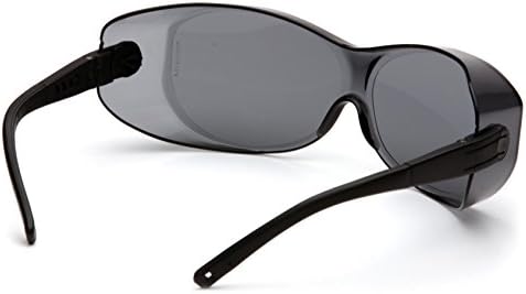 Защитни очила Pyramex OTS XL, Черен лък тел, Сиви Лещи