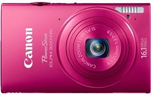 Canon PowerShot ELPH 320 HS 16,1-Мегапикселова CMOS камера с поддръжка на Wi-Fi, 5-кратно увеличение, 24-мм широкоъгълен обектив, видео 1080p Full HD и с 3.2-инчов сензорен LCD-дисплей (червен)
