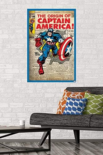 Trends International 24X36 Marvel Comics - Капитан Америка - Оригинален Плакат на стената, 24 x 36, premium версия