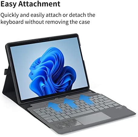 Калъф и накладка Omnpak Microsoft Surface Pro 9, лек Защитен, с множество ъгли на наклон, с притежателя на стилус, предназначен за таблет Surface Pro 9/Pro 9 5G 13 2022, съвместим с клавиатура T