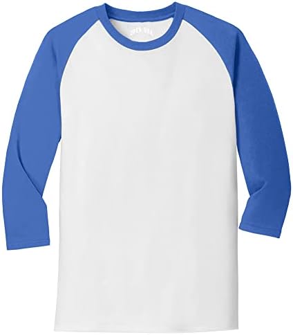 Бейзболни тениски Joe's USA от памук / Поли с 3/4 ръкав, размер S-4XL