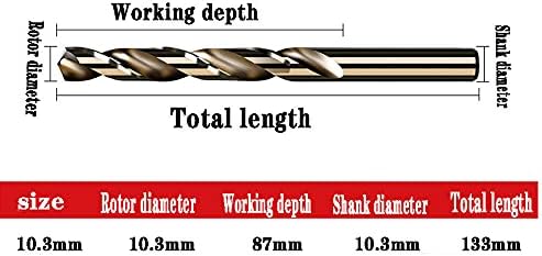 Спиральное тренировка GOONSDS, Кобальтовые тренировки M35 за метал (1бр), Диаметър 10,3 мм