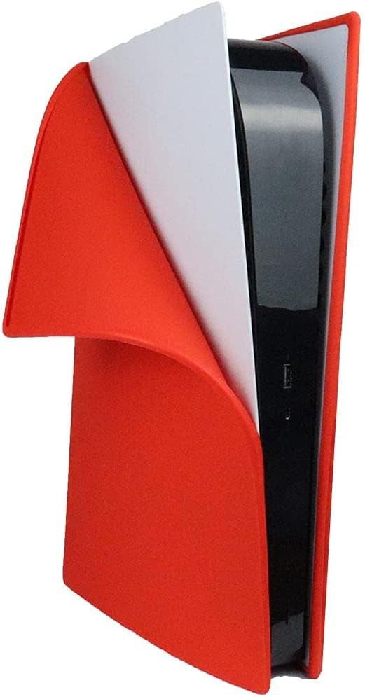 Limentea Digital Edition Мека Силиконова Защитно покритие Замяна Обвивка за Игралната конзола PS5 Кожни Панел на Корпуса Прахоустойчив калъф (Червен)
