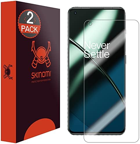 Защитно фолио Skinomi, съвместима с OnePlus 11 (2 опаковки), прозрачен филм TechSkin TPU със защита от мехурчета HD