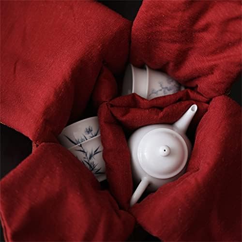 MMLLZEL Чанта за съхранение на Чай прибори от Памучен Брокат, Пътни Чанти, Комплект дръжки за една чаена чаша, Китайски Чанта