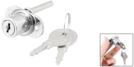 uxcell Офис Шкаф за Сигурност за дома Сребро Цилиндрична Ключалка за чекмеджета с Ключ