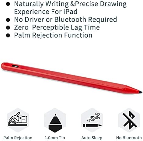 Стилус за iPad Молив 9/8-то поколение 10,2 , отклонение на дланта 1,5 мм, Разменени тънък връх, Активен Стилус,