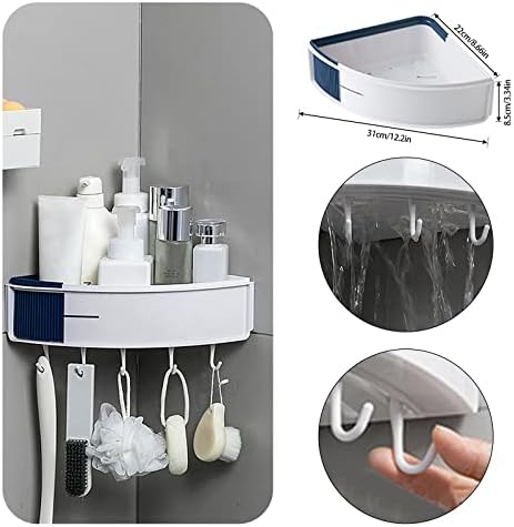 Органайзер за съхранение на душ рафтове PMUYBHF Shower Кутийка за баня с Максимално натоварване на 22 паунда Без перфорация