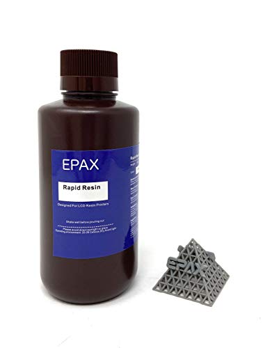 Смола за 3D-принтери EPAX Общо предназначение Rapid за LCD 3D-принтери, 1 кг, Сив цвят