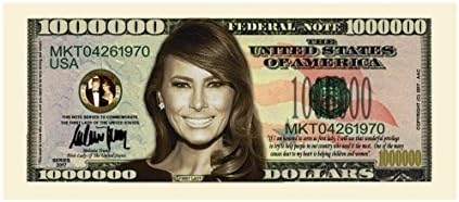 Класика на американското изкуство Мелания Тръмп - Първата дама - Първата Семейна Банкнота от един милион долара в брой Калъф - най-Добрият подарък за любителите на Д