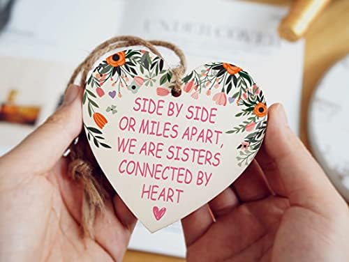 Дървена Подвесная Табелка във формата на Сърце, Идеи за подаръци за Сестрите, Изделия от Таблетки за Приятелство,