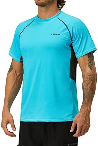 Мъжки Ризи За Плуване С Защита От Акне, Летни UPF 50 + UV Защита От Слънцето, бързо съхнещи Плажни Ризи за Риболов, Тениски за Мъже