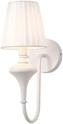 CZDYUF Стенни лампи с бял филтър абажуром, 1 лампа, Романтична Изход, Нощни светлини, Тела за Спалнята, Хола (Цвят: топло бял мощност от 5 W, Размер: D14.5 H38cm)