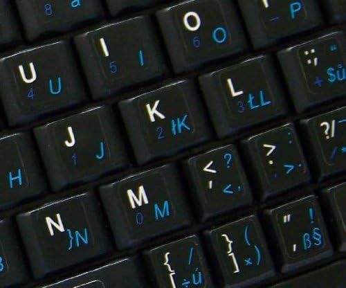 Разположението на Надписите върху клавиатурата чешко английски нетбук Черен Фон